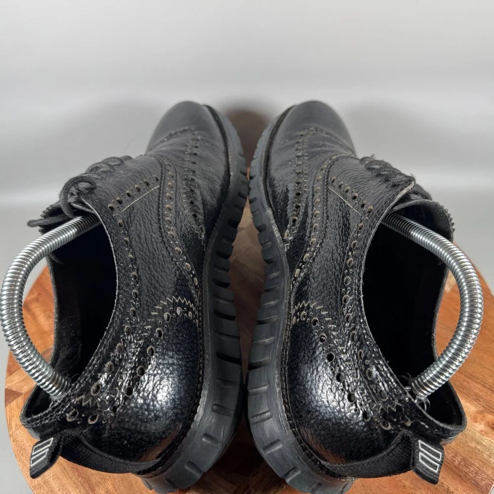 Cole Haan‎ Zerogrand Wingtip Oxford Mens 9 Black Leather Dress Shoes C26228